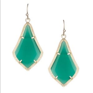 Kendra Scott Alex Earrings in Green Cat’s Eye